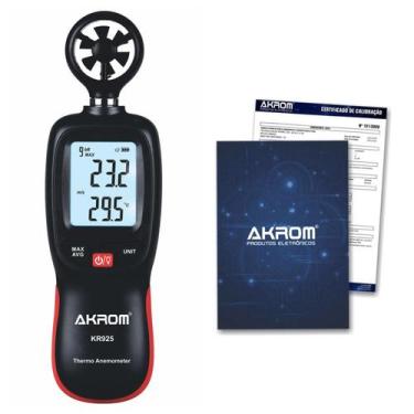 Imagem de Termo-Anemômetro com Certificado de Calibração - KR925 - AKROM