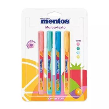 Imagem de Kit 4 Canetas Marca Texto Destaq Mentos  Compactor, 1