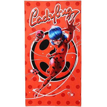 Imagem de Micotaku Miraculous Ladybug Toalha de banho oficialmente licenciada Red Polka Dot Ladybug e Tikki Print Toalha macia e confortável
