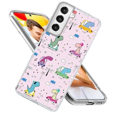 Imagem de ARTIOSIT Capa para Galaxy S22 Plus, capa para Samsung S22 Plus para meninas, mulheres, homens, à prova de choque, fina, macia, capa protetora de TPU para Galaxy S22+, desenho fofo animal dinossauro no