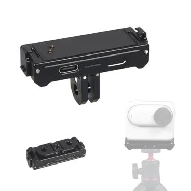 Imagem de Sruim Insta 360 GO 3S, GO 3 Suporte de base de liberação rápida de alumínio com interface de carregamento, adaptador de expansão de dock recarregável, acessórios para suporte de câmera