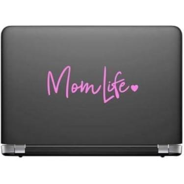 Imagem de H-Tradings Mom Life White 20 cm Aproximadamente Carros Paredes Capacetes Ferramentas Caixa de Ferramentas Laptop Corte de matriz Adesivos de Vinil Decalques Vans SUV Caminhões Windows Bumper