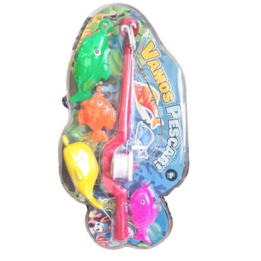 Imagem de Brinquedo Vamos Pescar Vara Com Molinete + 4 Peixes-Pescaria - Lynx Pr