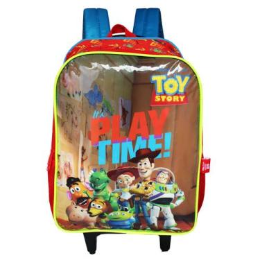 Imagem de Mochila Escolar Rodinhas Turma Toy Story Play Time Infantil - Luxcel, 