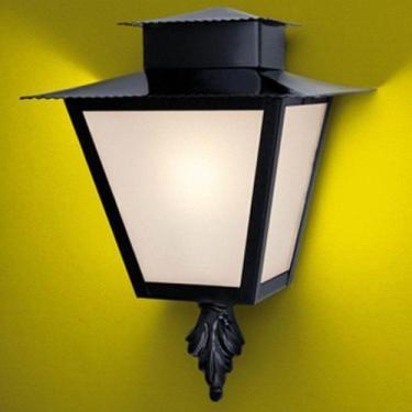 Imagem de Arandela Colonial Quadrada Meia Face 01 E-27 - Preto - Ideal Iluminaçã