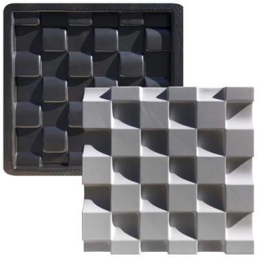 Imagem de Forma 3D Gesso e Cimento ABS - Xadrez 40x40 - Xmoldes Formas 3D