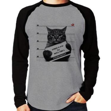 Imagem de Camiseta Raglan Atirei o pau na Dona Chica Manga Longa - Foca na Moda,