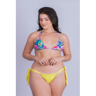 Imagem de Biquini Calcinha Fio Dental Avulso - Stella Bernardi, Amarelo, G