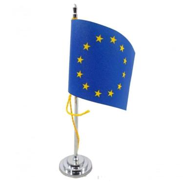 Imagem de Mini Bandeira De Mesa Comunidade Européia 15 Cm Poliéster