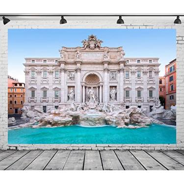 Imagem de BELECO 2,1 x 1,5 m Tecido Itália Fonte de Trevi Pano de Fundo Arquitetura Barroca Itália Marco Histórico Roma Viagem Tema Italiano Decoração de Festa Crianças Adultos Retrato Photoshoot Studio