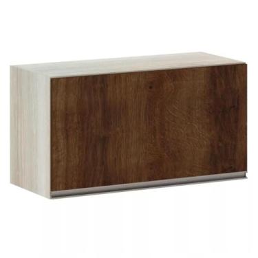 Imagem de Armário Basculante Luciane 70cm 1 Porta Luci, Legno Crema/Nogueira Dou