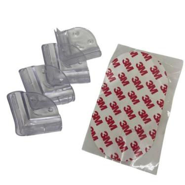 Imagem de Kit 4 Peças Protetor De Canto Alto Para Mesa Vidro Madeira - RK