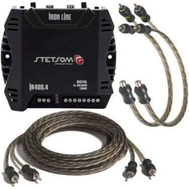 Imagem de Amplificador Automotivo Digital Ir400 + Cabo Rca E Y CCA - Stetsom