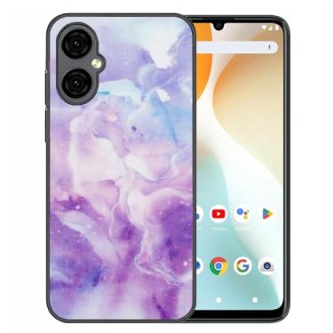 Imagem de Ranyi Capa para celular BLU G64, BLU G64 G1010WW, estampa de mármore celeste, ultrafina, flexível e fina, borracha de silicone TPU, proteção para mulheres e meninas, capa de mármore para BLU G64