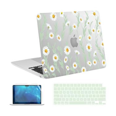 Imagem de Instellar Capa compatível com MacBook Air de 13,6 polegadas versão 2023 2022 M2 A2681 com tela de retina líquida, capa rígida antiderrapante totalmente ventilada + capa de teclado + película de tela,