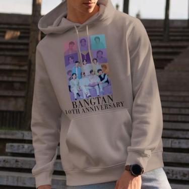 Imagem de Moletom Com Capuz Bts10th Anniversary Integrantes Bangtan Boy Grupo Kp