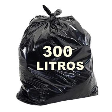 Imagem de Saco De Lixo Preto 300l Super Reforçado 6 Micra 50 Unid - Ecopolymer
