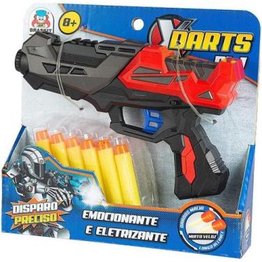 Imagem de Lançador de Dardos Pistola X Darts PL 1 Com 6 Dardos Braskit