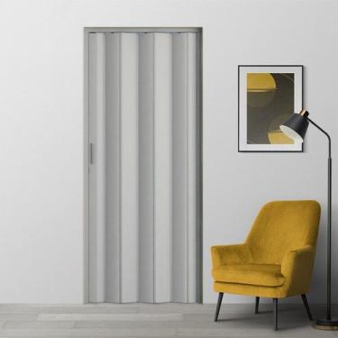Imagem de Porta Sanfonada pvc 210x60 Cinza - Crisdan