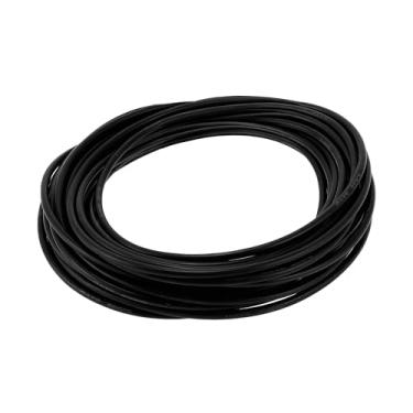 Imagem de Partuto 1 peça 16AWG fio aterramento universal para carro, automotivo, fio de alimentação de alto-falantes de carro totalmente isolado e jaqueta de toque macio TC preto 7,8 m