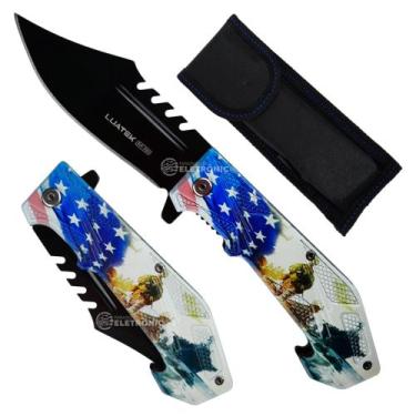 Imagem de Canivete Semiautomático Leve com Lâmina de 9,5cm e Sistema de Abertura