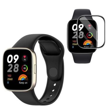 Imagem de Pulseira Confortável e Película Para Redmi Watch 3 - Tech king , Preto