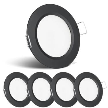 Imagem de acegoo Luminária De Teto Embutida Para Trailers, 2-3/4" 12V, Luz Led Regulável Para Iluminação Sob O Armário, Para Trailers, Caminhões, Caravanas, Barcos, Recorte Embutido, 2-1/4" (Preto, Branco Qu