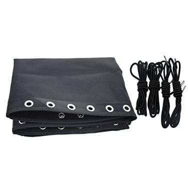 Imagem de Azatemgo Capa de tecido de substituição para cadeira de gravidade zero com cordas, 160 x 43 cm (preto)
