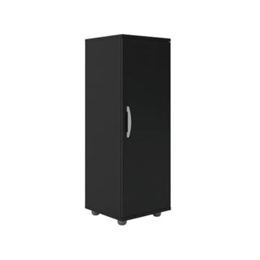 Imagem de Armário Multiuso 1 Porta, Organizador com Prateleiras (preto)