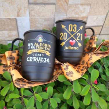 Imagem de Kit 2 Canecas Personalizadas Casal - Caneca de aluminio - Copo alumíni