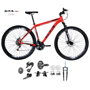 Imagem de Bicicleta Aro 29 Gta Start Kit 2x9 Gta Sunrun Freio Disco K7 11/36 Pedivela 24/38d Garfo com Trava (Vermelho, 19)