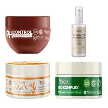 Imagem de Apse Cosmetics, Kit Máscara Bio, Nutri Waves, PH Control e Blend de Óleos Apse