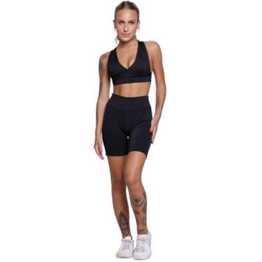 Imagem de Conjunto Top Com Bojo e Bermudinha Wls Modas Roupa Para Academia Trein
