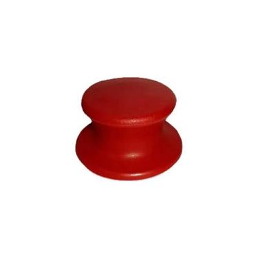 Imagem de Pegador Puxador Tampa Vidro e Ferro Panela Pomel Vermelho - Shopmaster