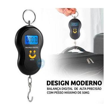 Imagem de Balança Digital Portátil Com Gancho Pesagem Malas Pacotes Bagagens Pes