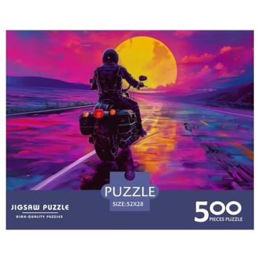 Imagem de Motocicleta Cross-Country 500 peças para adultos quebra-cabeça divertido decoração brinquedo intelectual alívio do estresse jogo educativo relaxamento e inteligência 500 peças (52 x 38 cm)