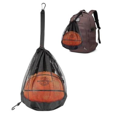 Imagem de AJFHKJ Bolsa De Bola Única Com Gancho Duplo, Malha Para Futebol, Carregar Rede Basquete, Vôlei, Bolso Zíper, Cordão, Serve Todos Os Tipos Mochilas, Homens E Mulheres, Armazenamento