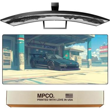 Imagem de MPCO. Tapete de mouse grande para jogos - 91.4 cm x 43.2 cm Aeroglyde Mangá Motors Harukis-Honda Mouse Pad - Tapete de mouse de mesa completo para controle suave - Antiderrapante, lavável, acabamento