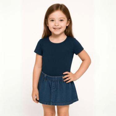 Imagem de Body Infantil Preto Suplex Grosso 320g  Confortável, Manga Curta (Tam.