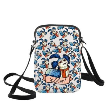 Imagem de WZMPA Bolsa tiracolo divertida Ello Worm Magic Maze Worm Fans Gift Sarah & Jareth Bolsa de ombro Mercadoria Whimsy Worm, Ello-cb, Bolsa tiracolo