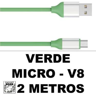 Imagem de Cabo 2 Metros Carregador Silicone 1 e 2 Metros Colorido Iphone V8 e Ty