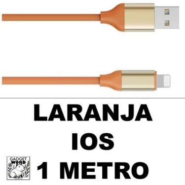 Imagem de Cabo 2 Metros Carregador Silicone 1 e 2 Metros Colorido Iphone V8 e Ty