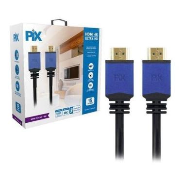 Imagem de Cabo HDMI 2.0 Pix 15m com HDR e Suporte 4K  Alta Definição, 19 Pinos, 