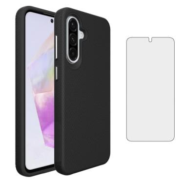 Imagem de Furill Capa de celular para Samsung Galaxy A36 A56 5G com protetor de tela de vidro temperado Slim Hybrid Heavy Duty Hard Rugged Grip à prova de choque capa protetora A 36 36A A 56 56A LTE mulheres