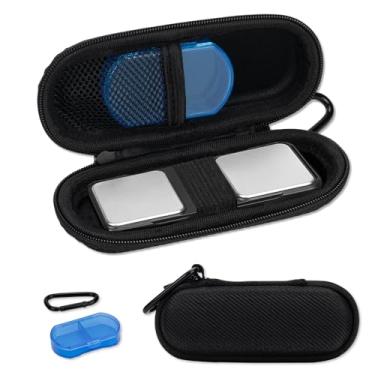 Imagem de Kardiamobile Capa para monitor cardíaco móvel Kardia 1L e Kardiamobile 6L, caixa de viagem rígida para dispositivo móvel cardiovascular, caixa de comprimidos e mosquetão incluídos - preta