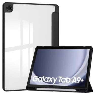 Imagem de Capa para Galaxy Tab A9 Plus 5G, suporte fino, transparente, capa protetora inteligente para Samsung Galaxy Tablet A9+ modelo 2023 de 11 polegadas (SM-X210/X216/X218) despertar