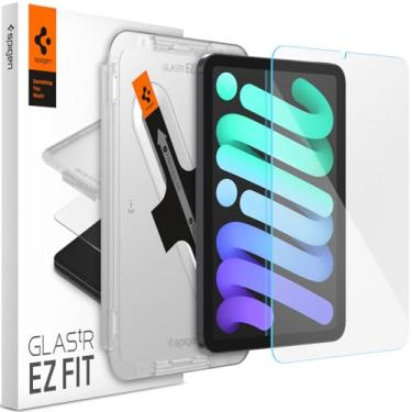 Imagem de Spigen Película de vidro temperado [GlasTR EZ Fit] projetada para iPad Mini 6 8,3 polegadas (6ª geração, 2021) [dureza 9H/compatível com capas]