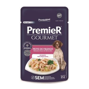 Imagem de Sachê Premier Gourmet Cães Adultos Médio sabor Frango, Batata Doce e B