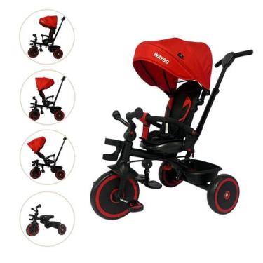Imagem de Triciclo Infantil com Empurrador 2 em 1 Waygo Verm Maxi Toys