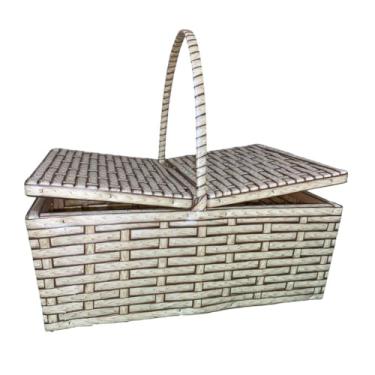 Imagem de Cesta de Piquenique Fibra Sintética M 40x25x14(Capuccino)